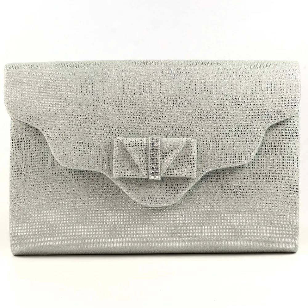 Shoes & Matching Bags | Clutch-Lunar Shoes Mira Silver Clutch Bag