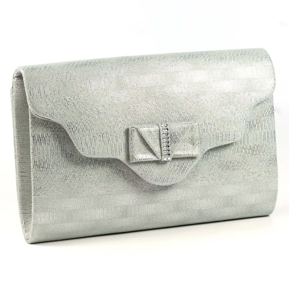 Shoes & Matching Bags | Clutch-Lunar Shoes Mira Silver Clutch Bag