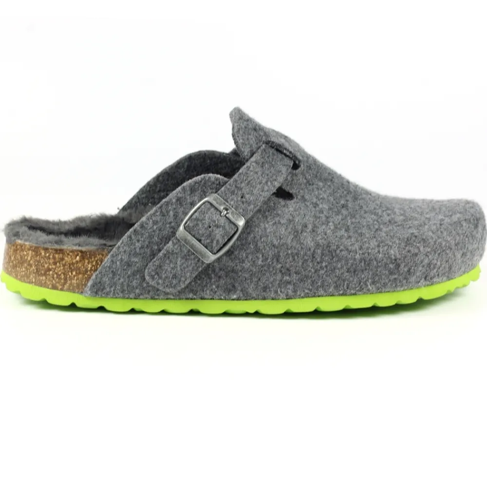 Mens Slippers | Womens Slippers-Lunar Shoes Mixon Grey Slipper