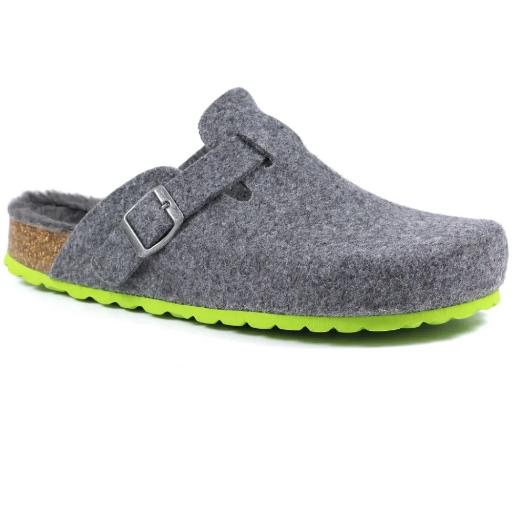 Mens Slippers | Womens Slippers-Lunar Shoes Mixon Grey Slipper