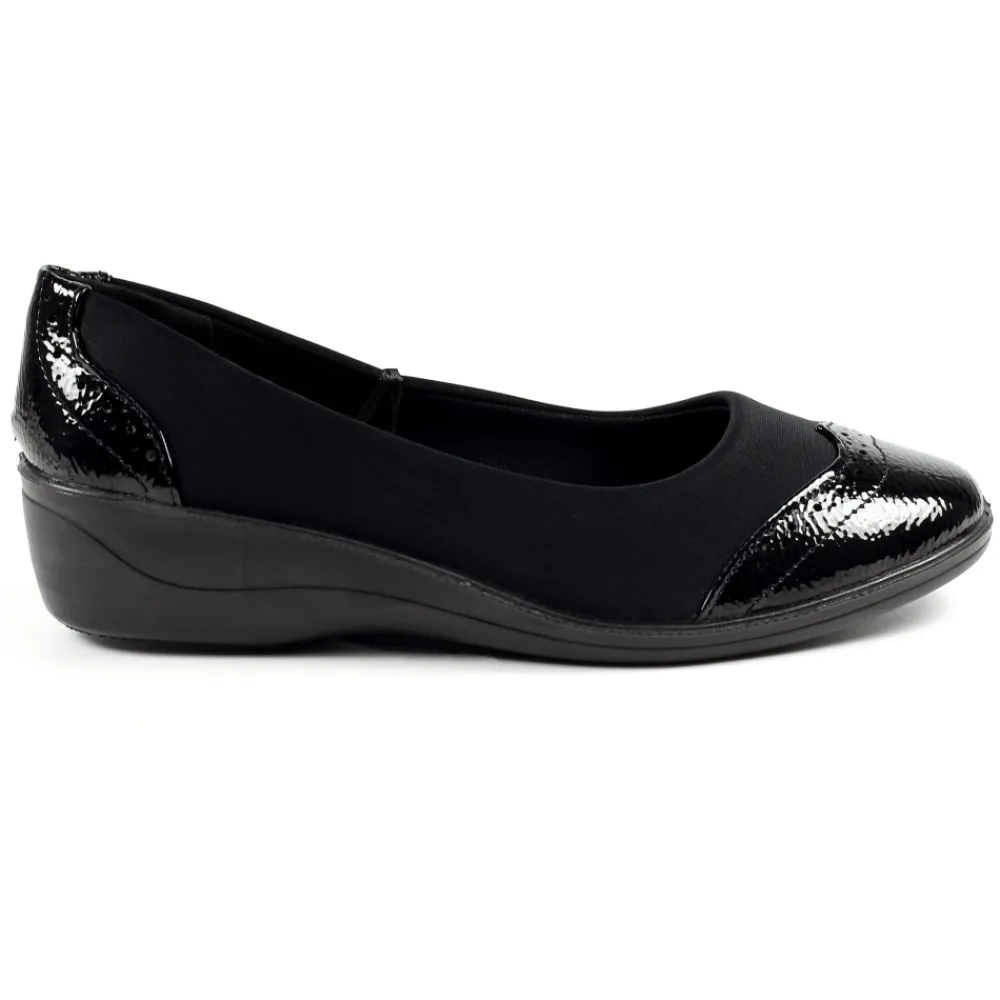 Comfort Shoes | Wedges-Lunar Shoes Natasha II Elasticated Comfort Shoe