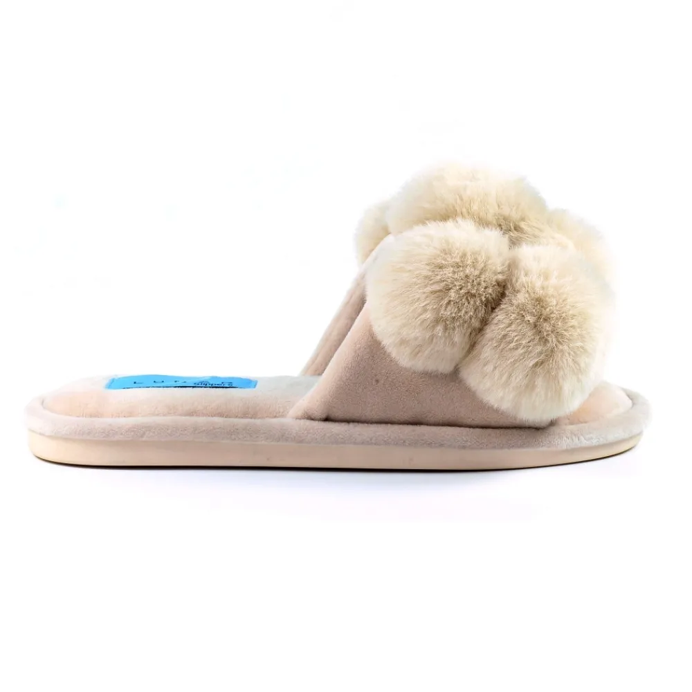 Gift Boxed Slippers | Slip-on-Lunar Shoes Octavia II Beige Slipper