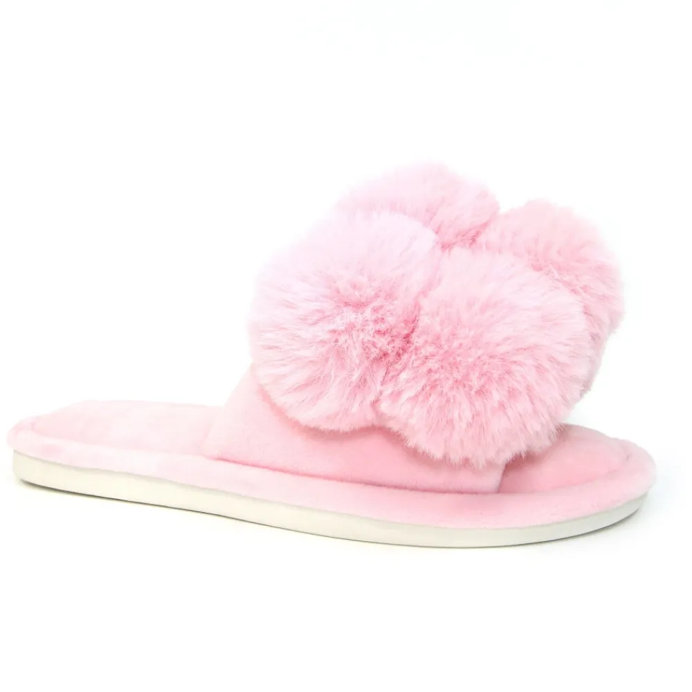 Slip-on | Mule-Lunar Shoes Octavia Pom Pom Slipper