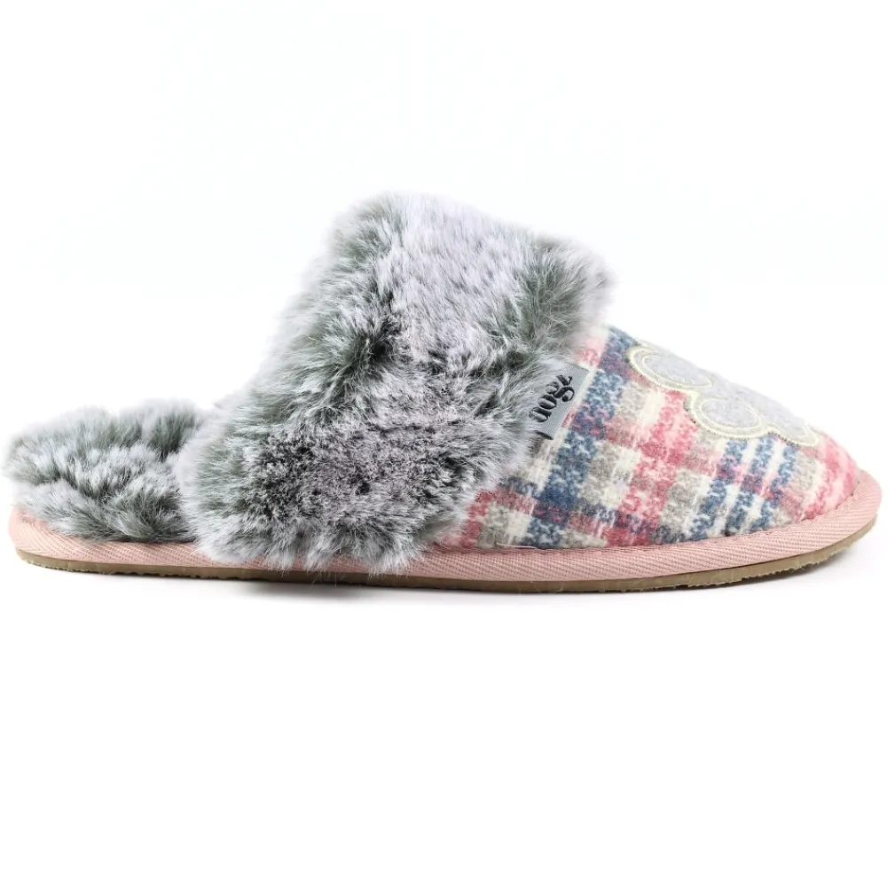 Womens Slippers | Mule-Lunar Shoes Poppy Pink Mule Slipper