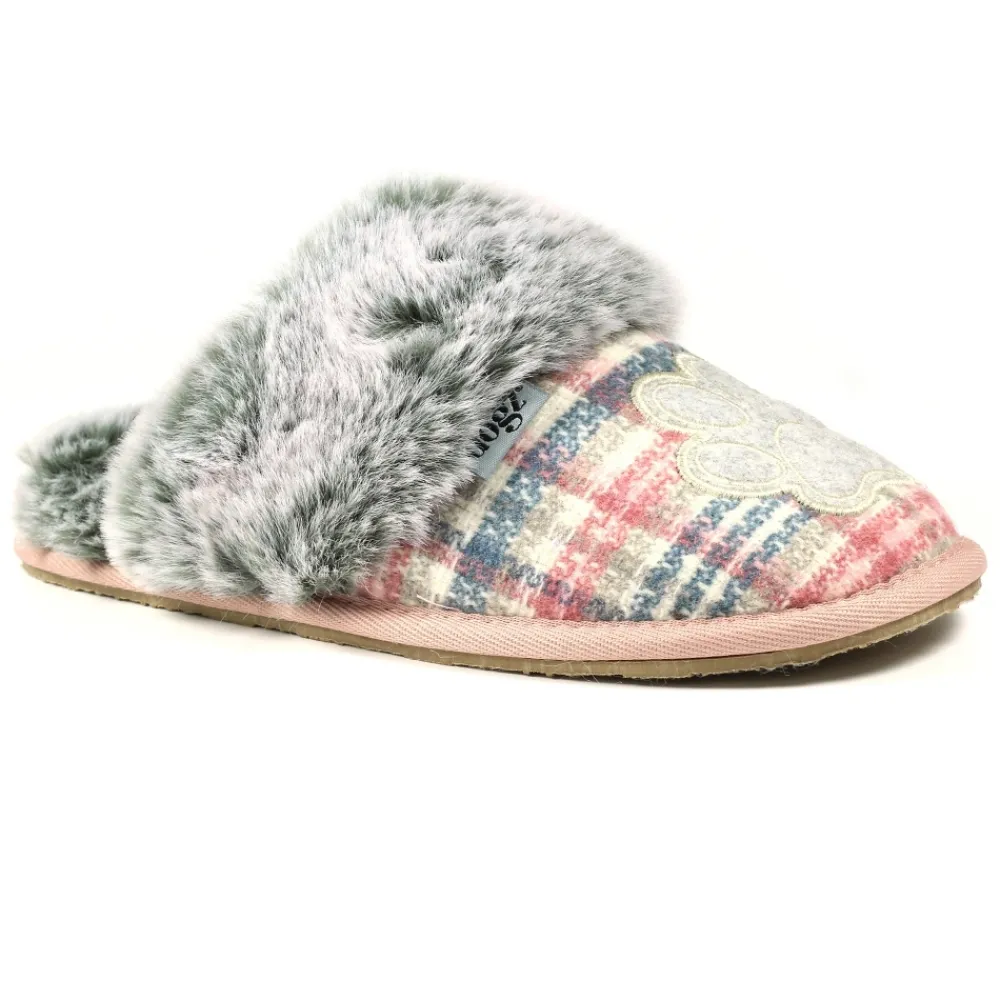 Womens Slippers | Mule-Lunar Shoes Poppy Pink Mule Slipper