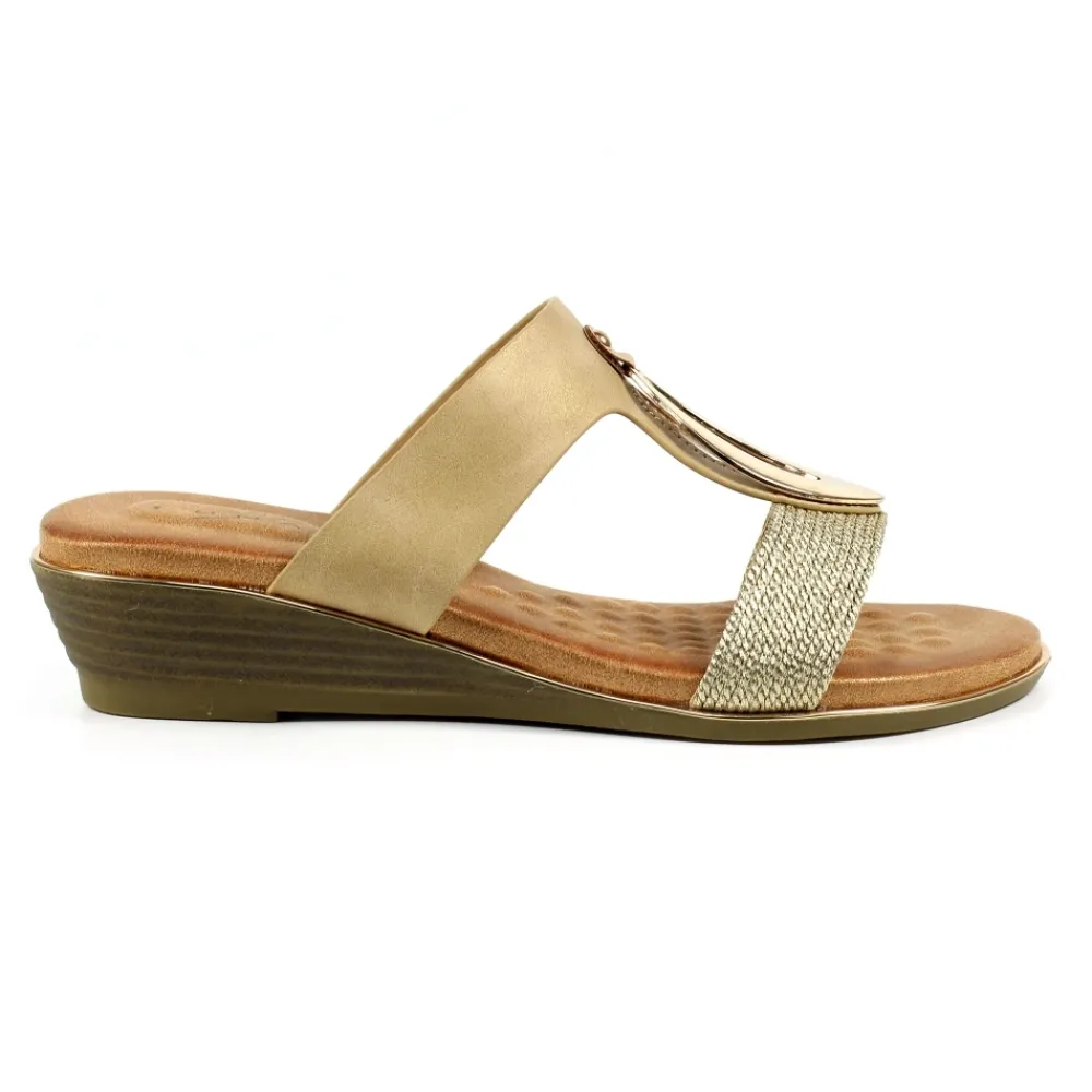 Wedges | Mules-Lunar Shoes Porto Beige Wedge Sandal