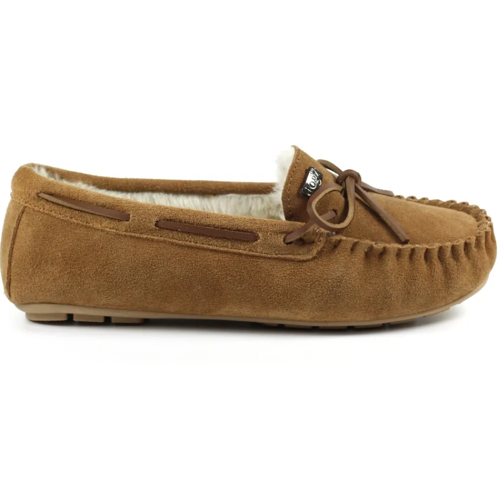 Womens Slippers | Moccasin-Lunar Shoes Portree Tan Slipper