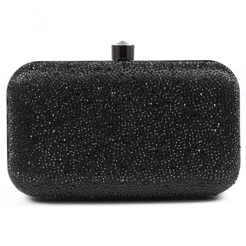 Shoes & Matching Bags | Clutch-Lunar Shoes Regal Black Gemstone Clutch