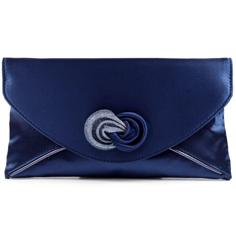 Shoes & Matching Bags | Clutch-Lunar Shoes Ripley Blue Satin Bag