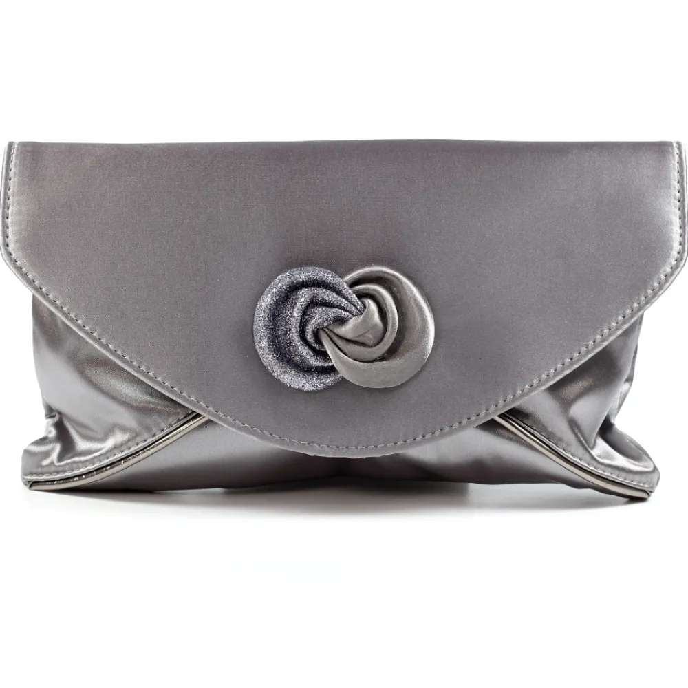 Shoes & Matching Bags | Clutch-Lunar Shoes Ripley Grey Satin Bag