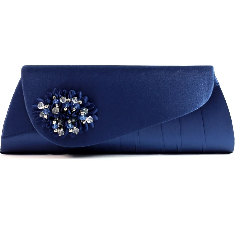 Shoes & Matching Bags | Clutch-Lunar Shoes Sabrina Blue Floral Satin Bag