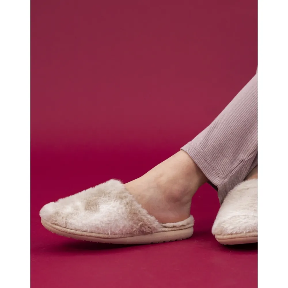 Womens Slippers | Slip-on-Lunar Shoes Salla Beige Mule Slipper