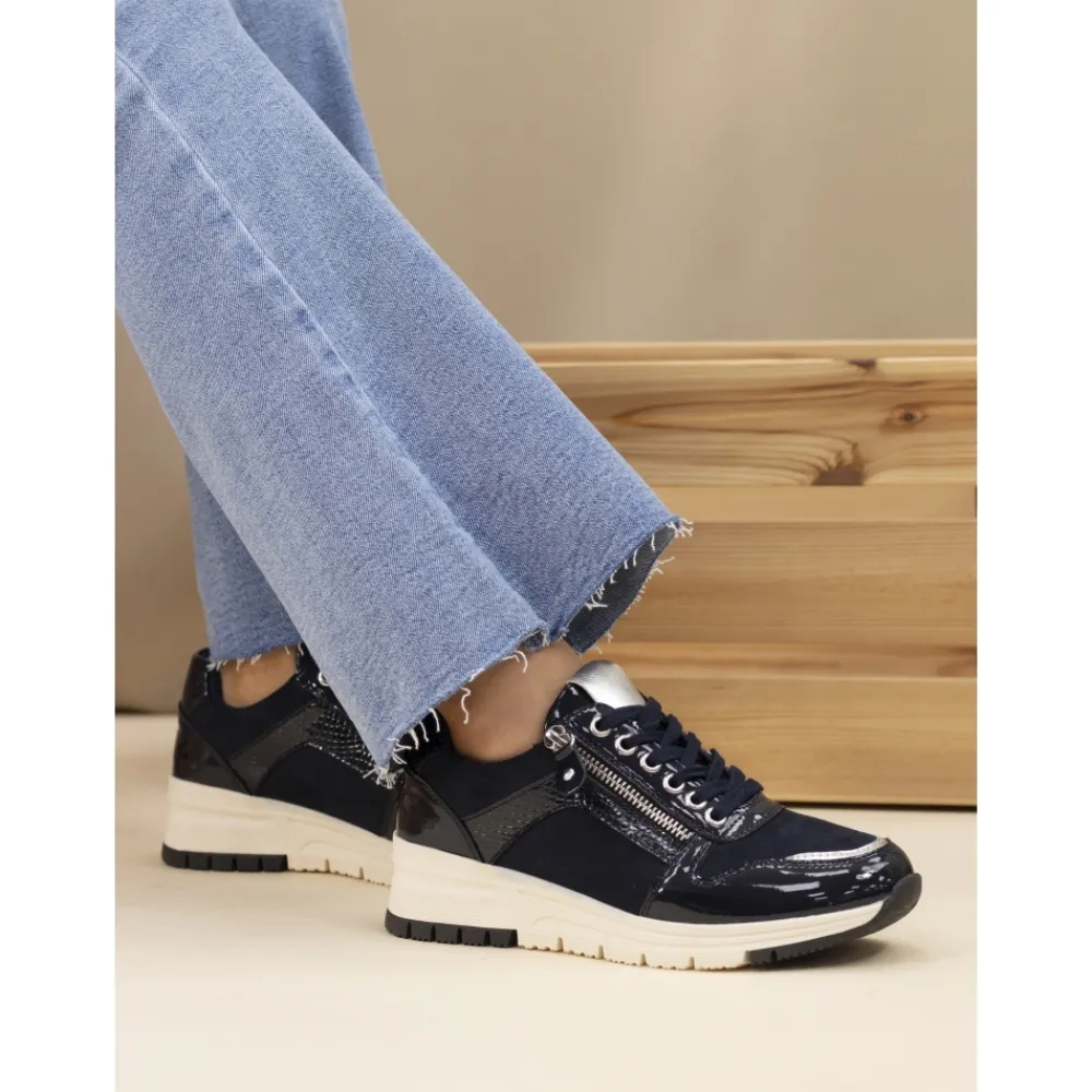 Trainers | Wedges-Lunar Shoes Sammy Navy Trainer