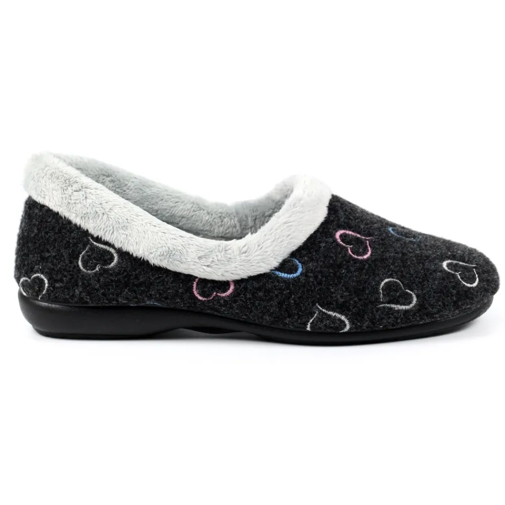 Slip-on-Lunar Shoes Sandino Black Slipper