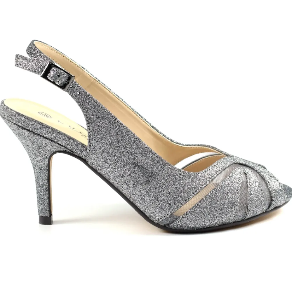 Shoes & Matching Bags | Courts-Lunar Shoes Sariyah Pewter Slingback Court