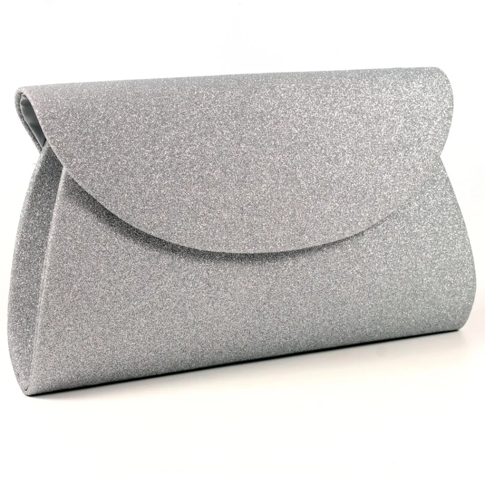 Shoes & Matching Bags | Clutch-Lunar Shoes Sariyah Silver Glitter Clutch Bag