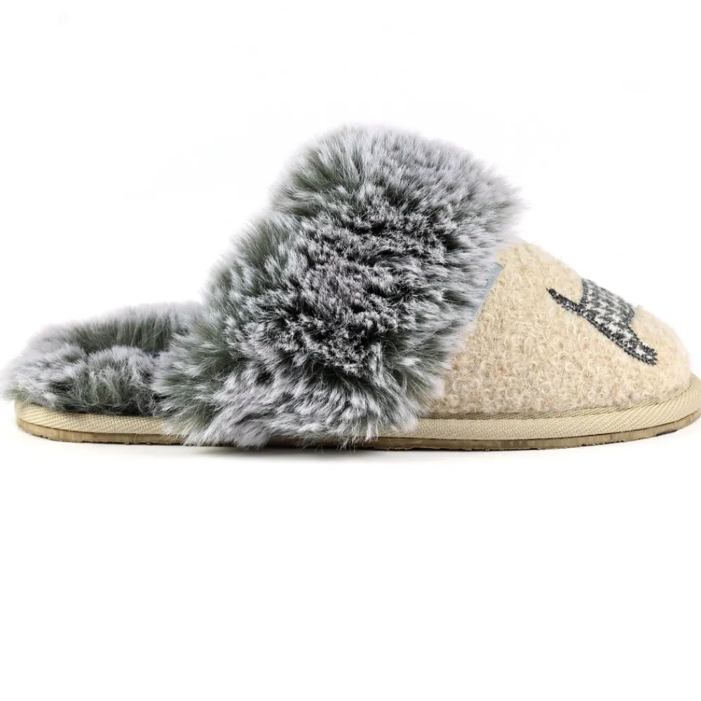 Womens Slippers | Mule-Lunar Shoes Scottie III Beige Mule Slipper