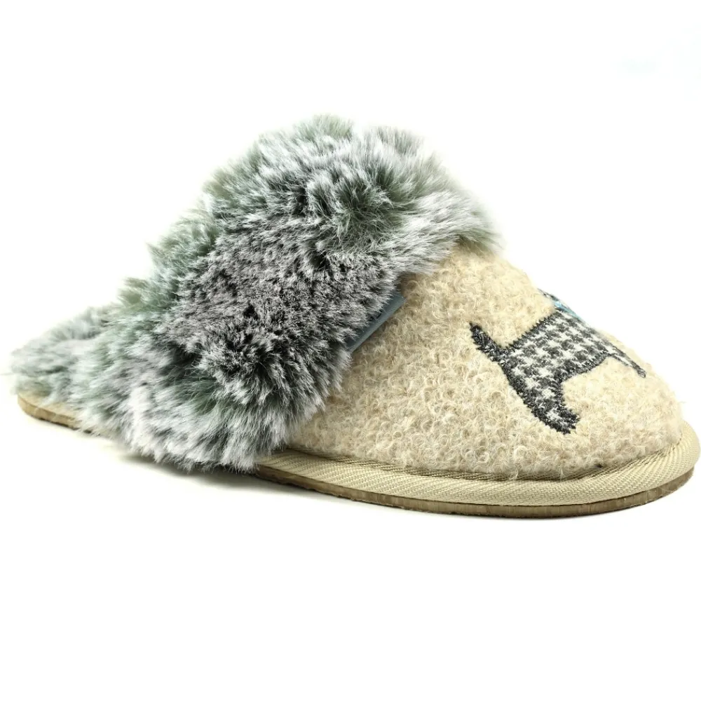 Womens Slippers | Mule-Lunar Shoes Scottie III Beige Mule Slipper