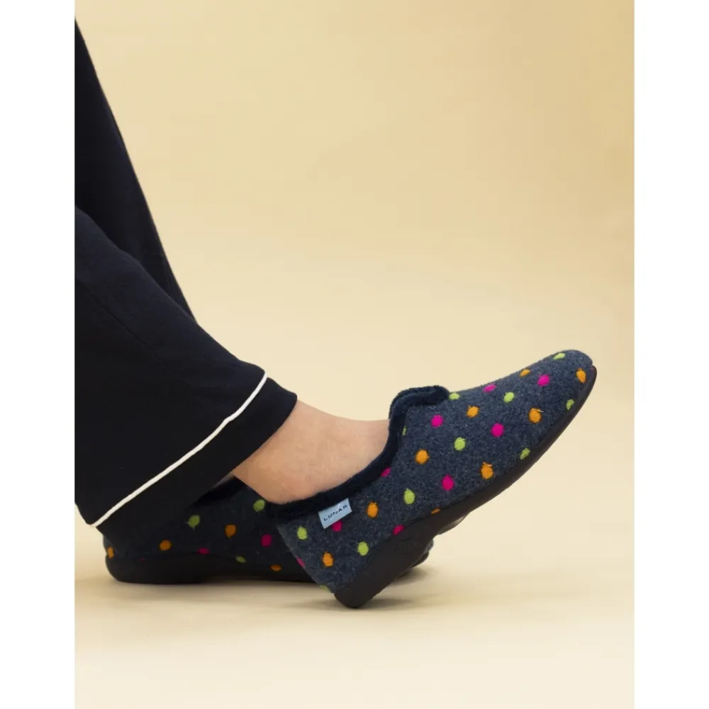 Boot-Lunar Shoes Studio Navy Full Slipper