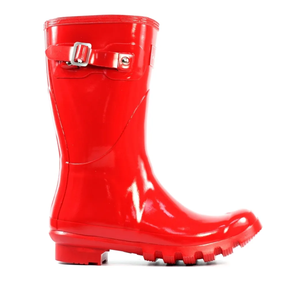 Wellies-Lunar Shoes Sweden Red Mid-Calf Wellington