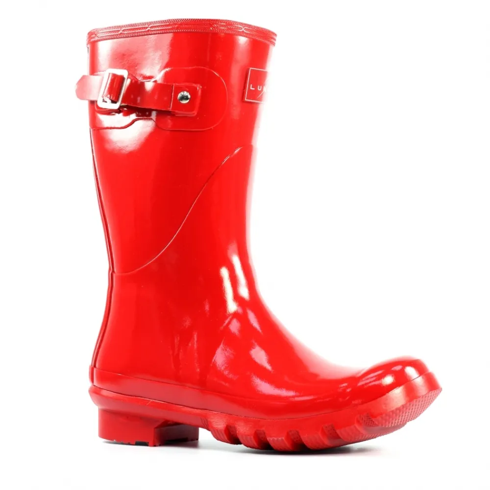 Wellies-Lunar Shoes Sweden Red Mid-Calf Wellington