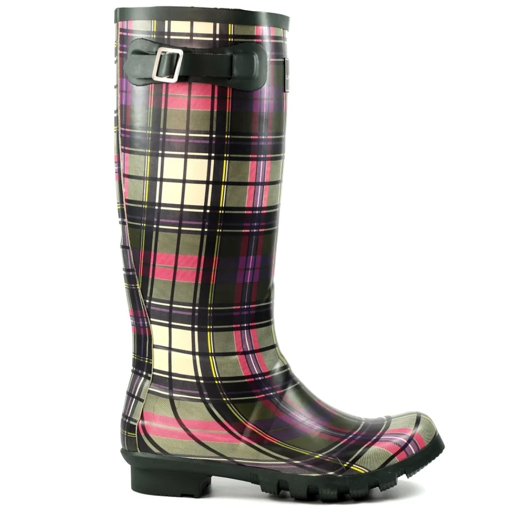 Wellies-Lunar Shoes Tartan Wellington