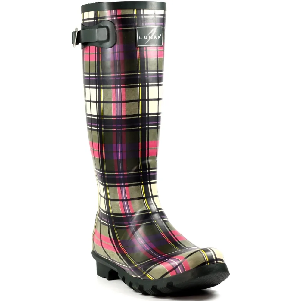 Wellies-Lunar Shoes Tartan Wellington