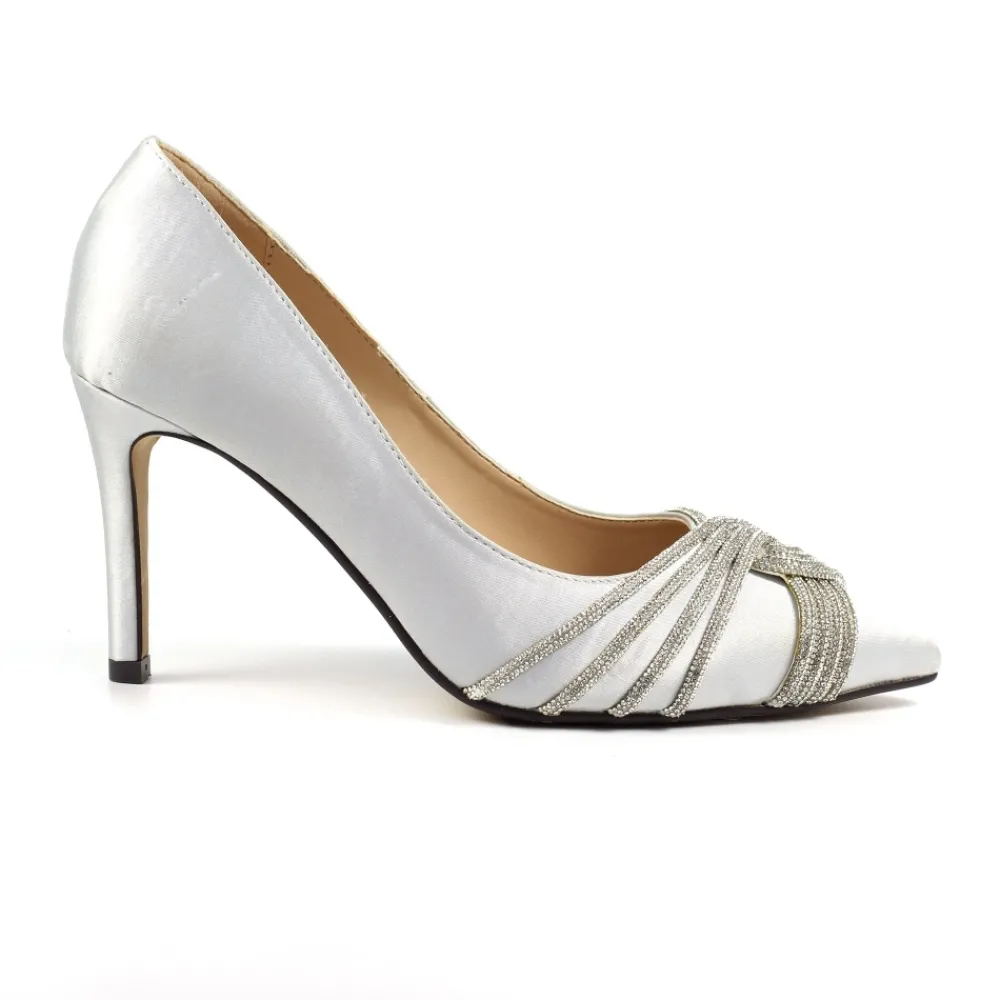 Shoes & Matching Bags | Courts-Lunar Shoes Tayah Silver Court Shoe