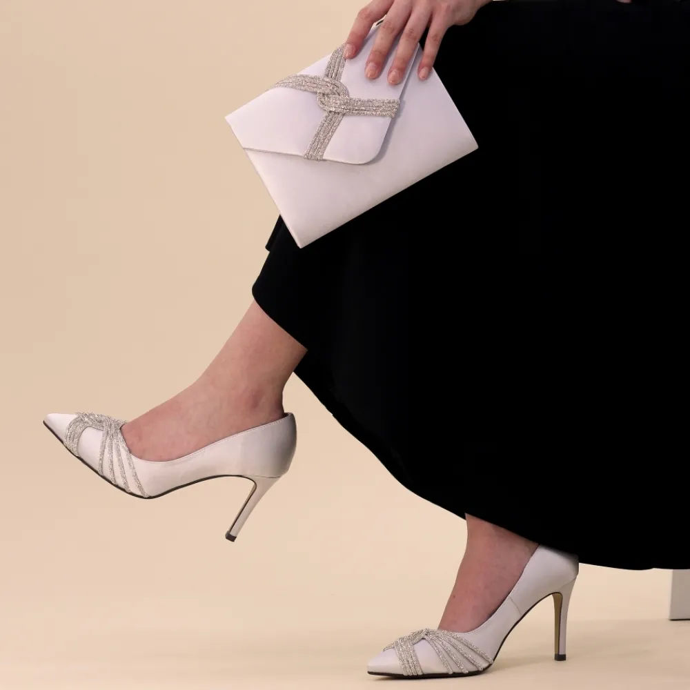 Shoes & Matching Bags | Courts-Lunar Shoes Tayah Silver Court Shoe